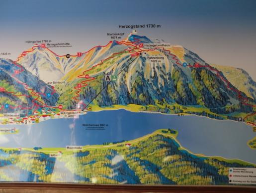 Panoramakarte Walchensee