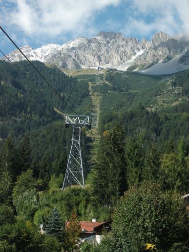 ..wieder unten am Hungerburg...mit dieser Seilbahn waren wir eben runter gekommen..