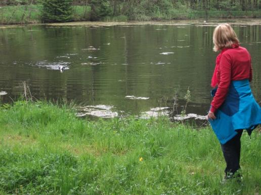 ...sogar der große Hund ging baden....