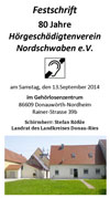 Festschrift - 80 Jahre - Hörgeschädigten Nordschwaben