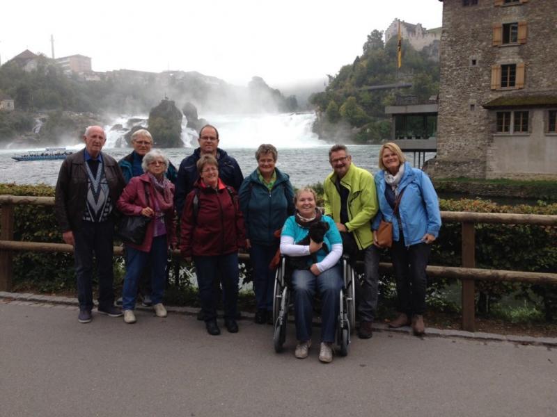 Teilnehmergruppe am Rheinfall